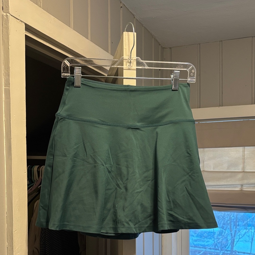 Girlfriend Collective Forest Green Tennis Skirt
